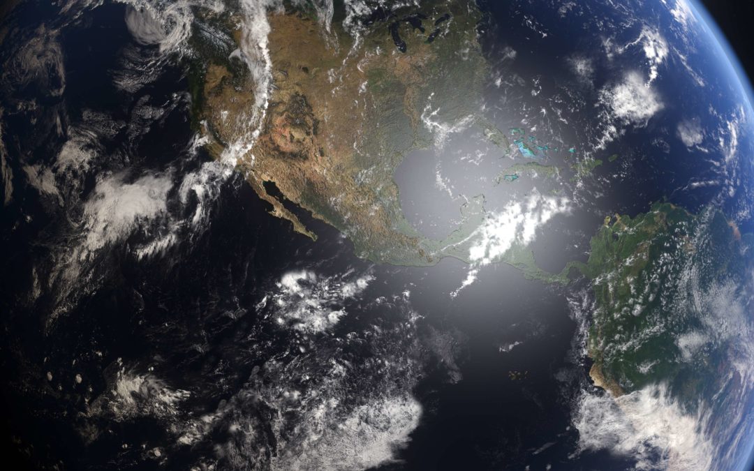 digital depiction of earth from space