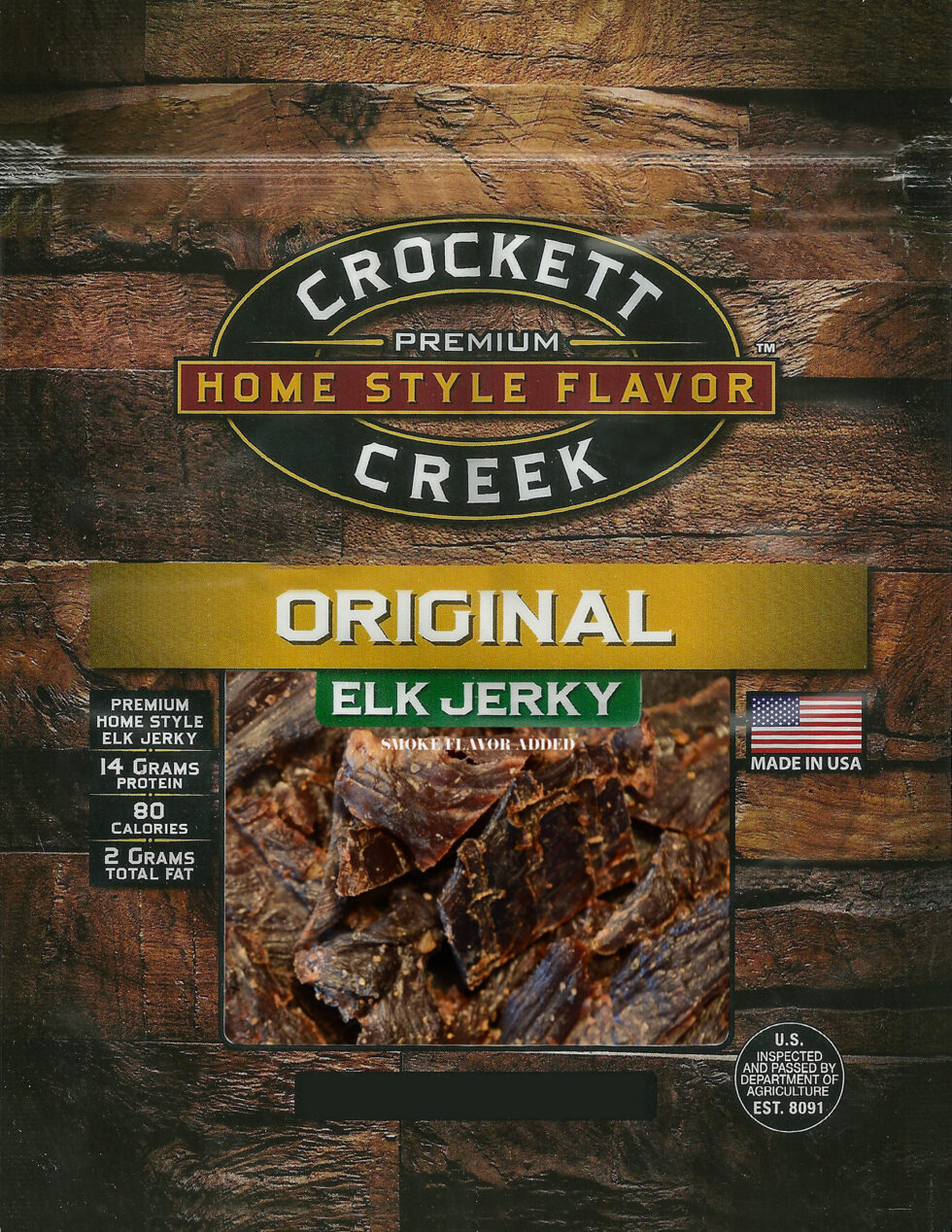 Elk Jerky AllNatural, High Protein Snacks Crockett Creek Jerky