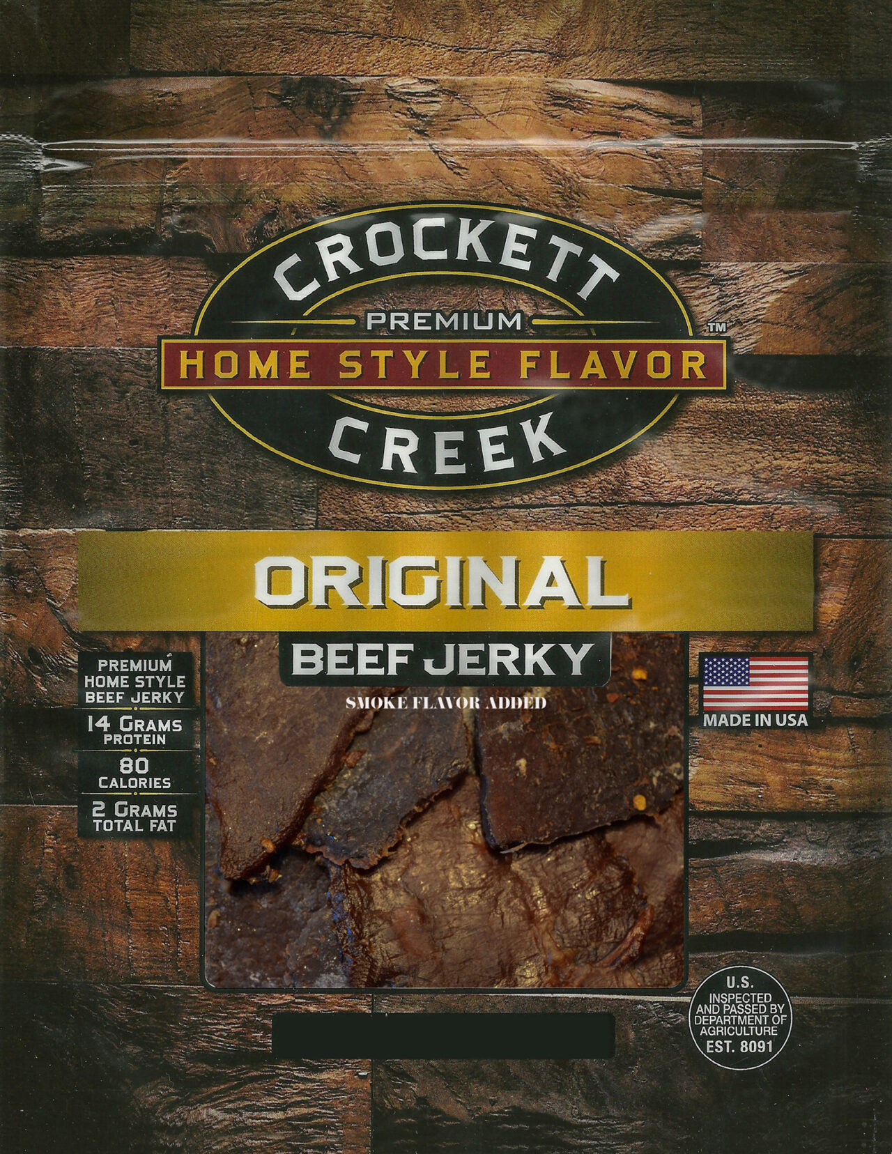 Original Beef Jerky AllNatural, High Protein Snacks Crockett Creek